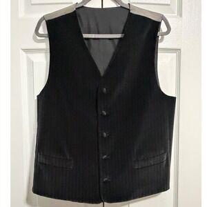 Vintage HUGO by HUGO BOSS Black Cotton Vest Waistcoat Md in Germany EU52/US 42R
